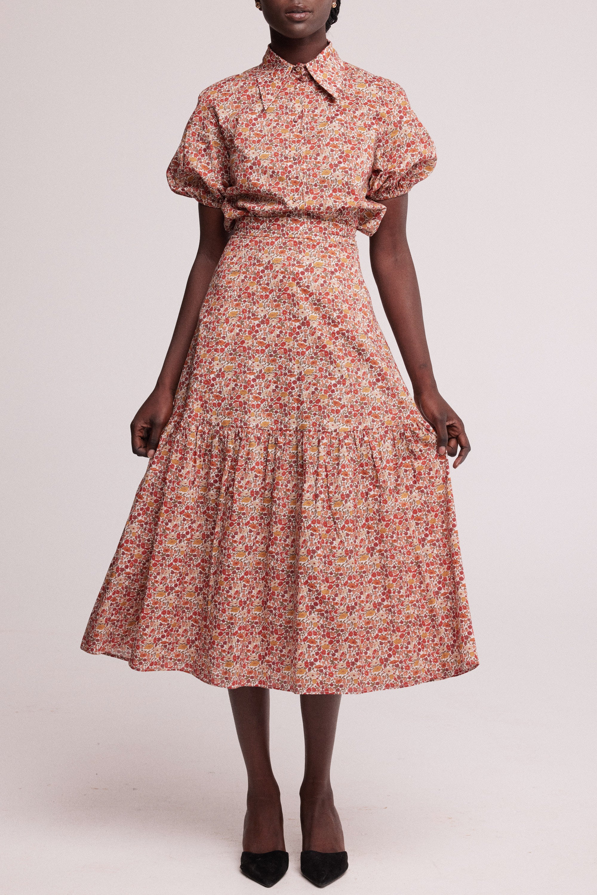 Cotton Puff Sleeve Shirt Sample