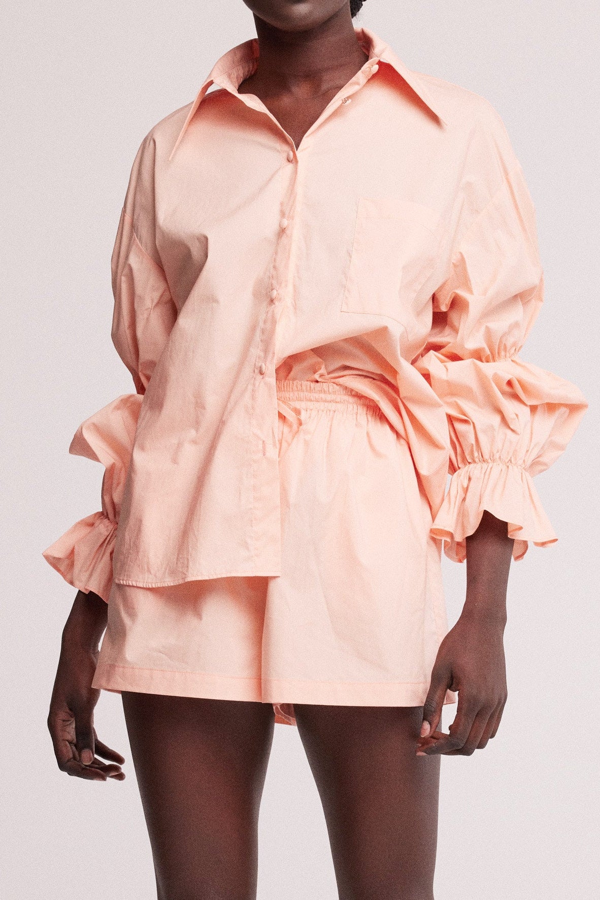 Drawstring Poplin Shorts Sample