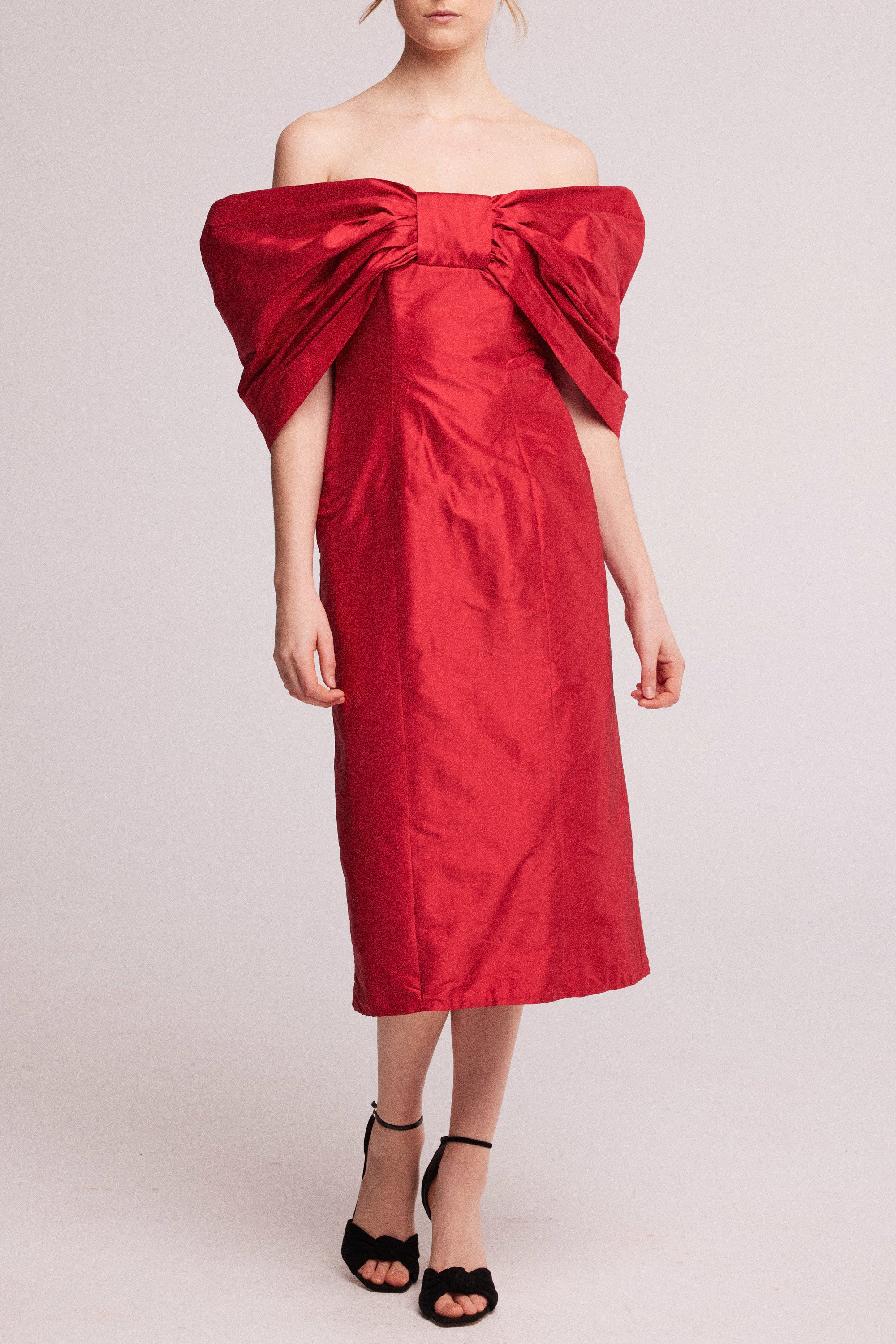 red big bow dress Big Bow Dress Red Silk Baaby