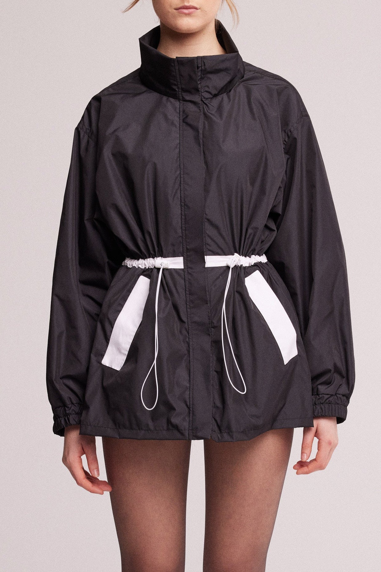 Drawstring Recycled Nylon Parka Sample