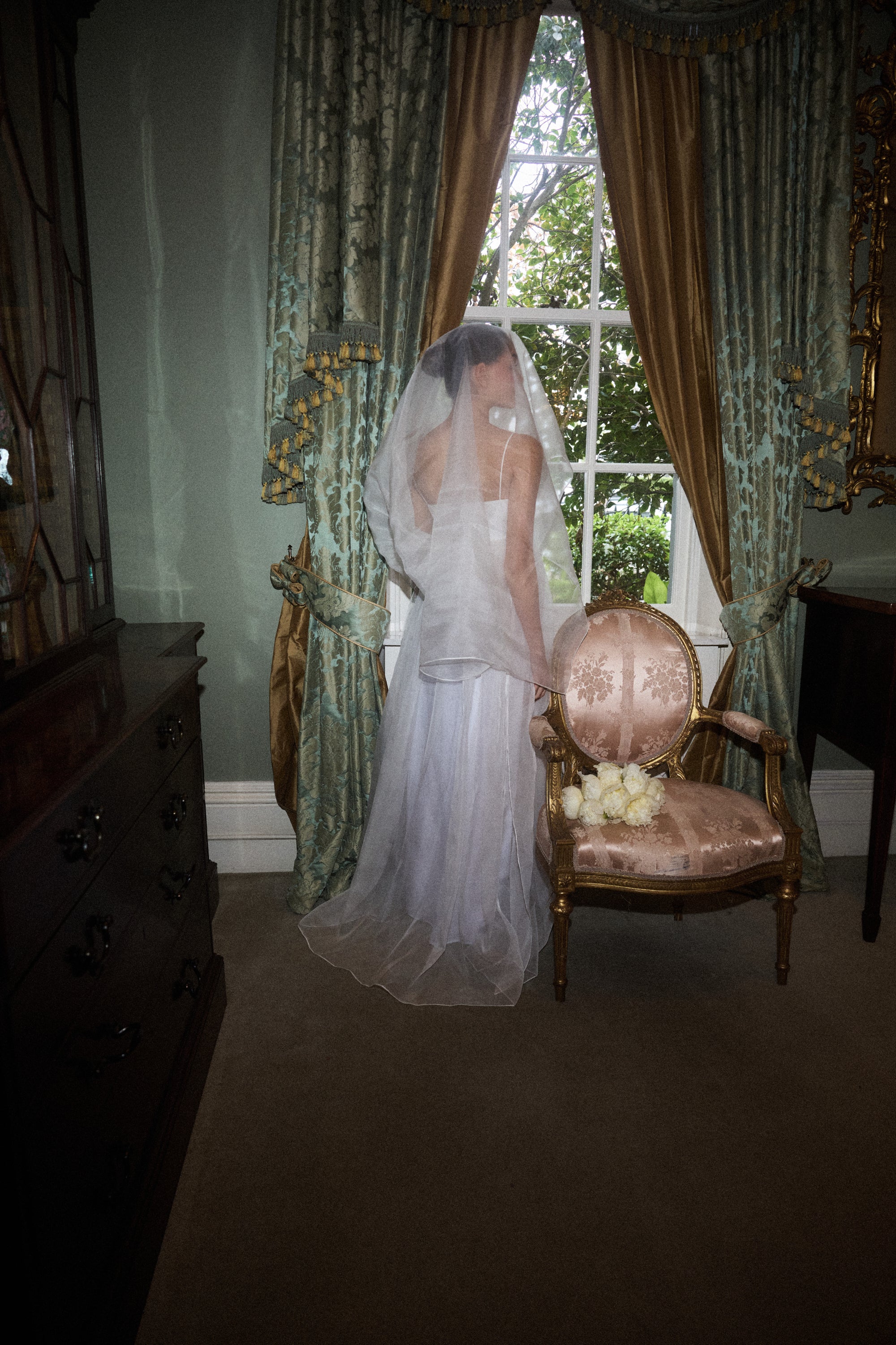 Silk Veil Gown