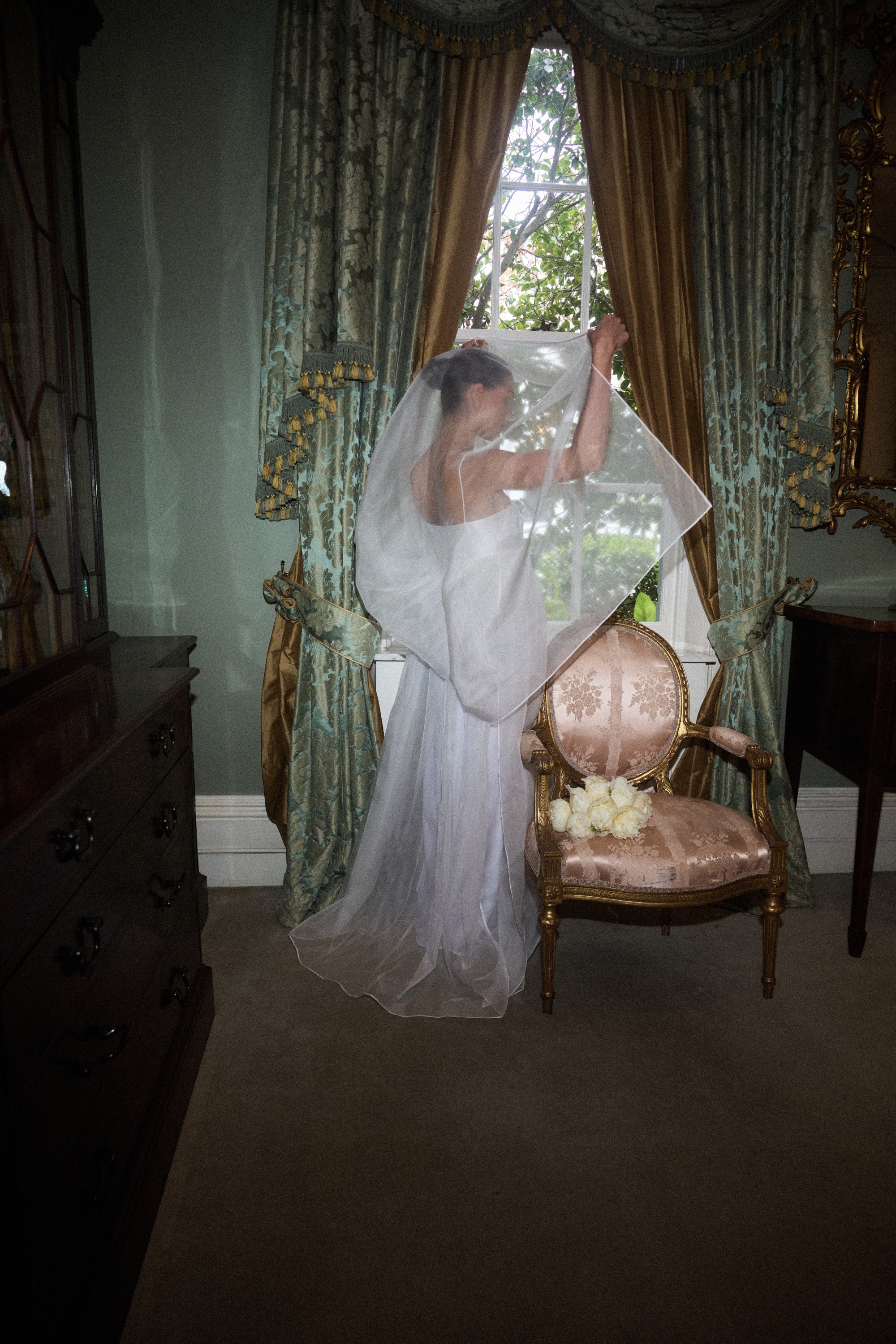 Silk Veil Gown
