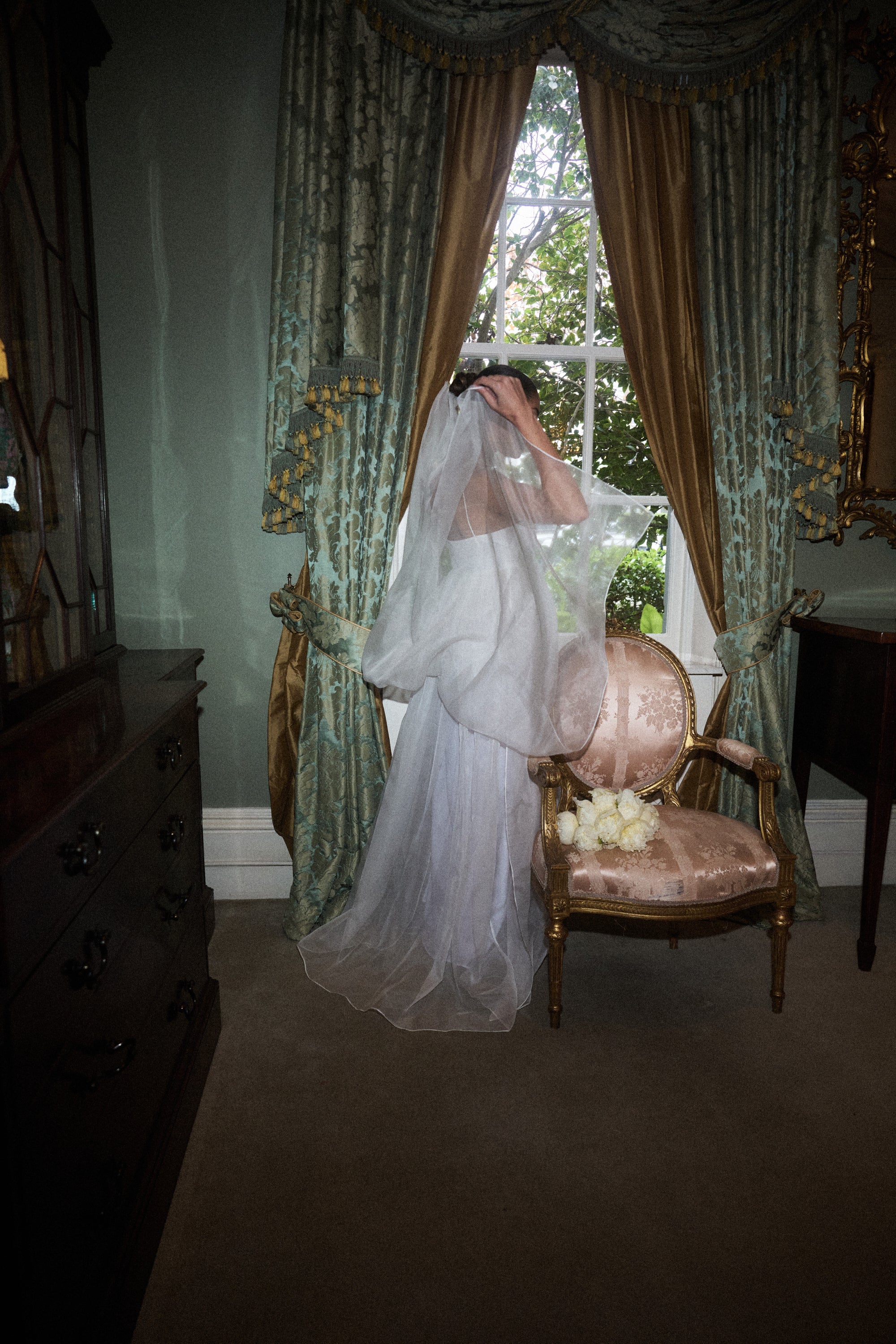 Silk Veil Gown