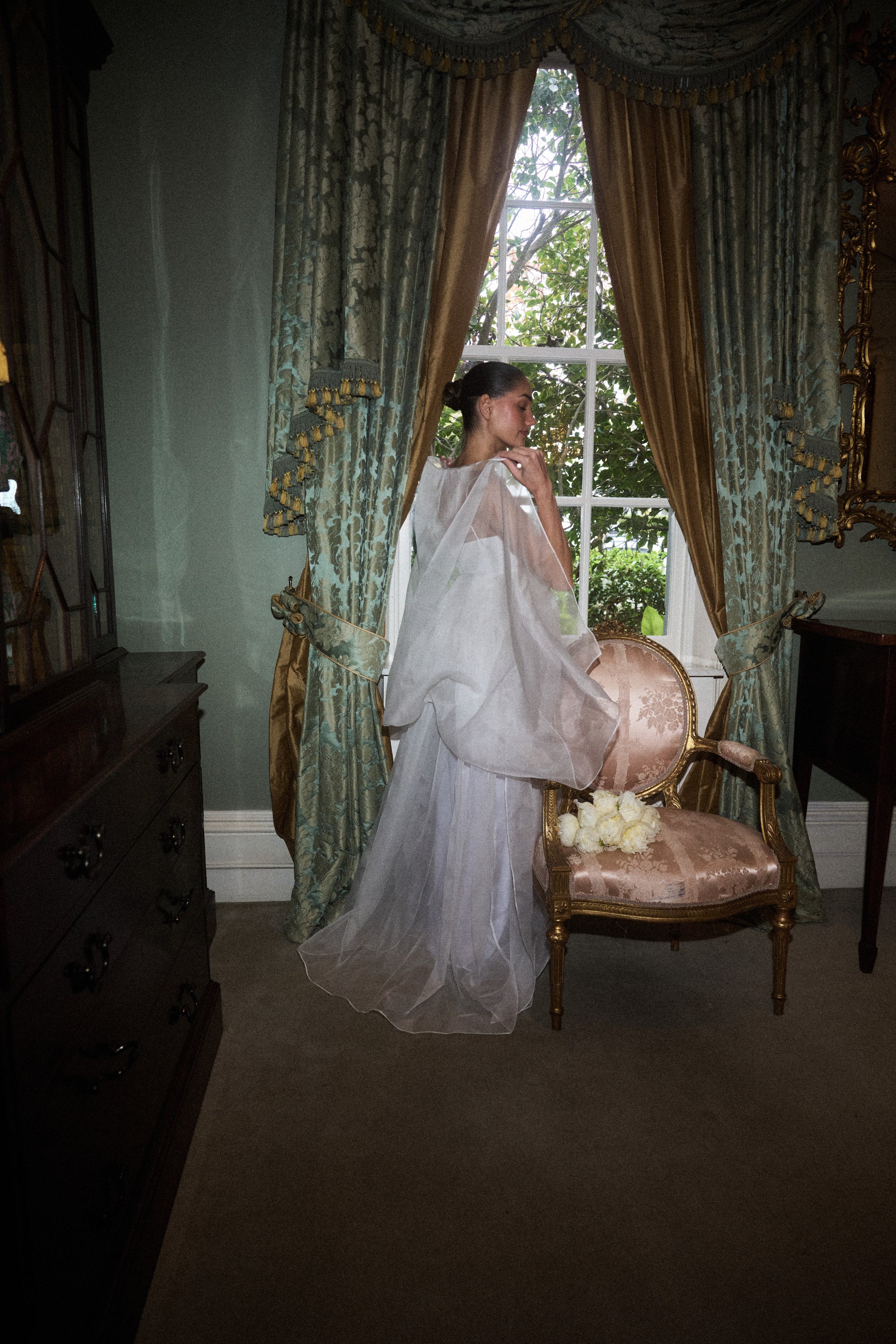 Silk Veil Gown