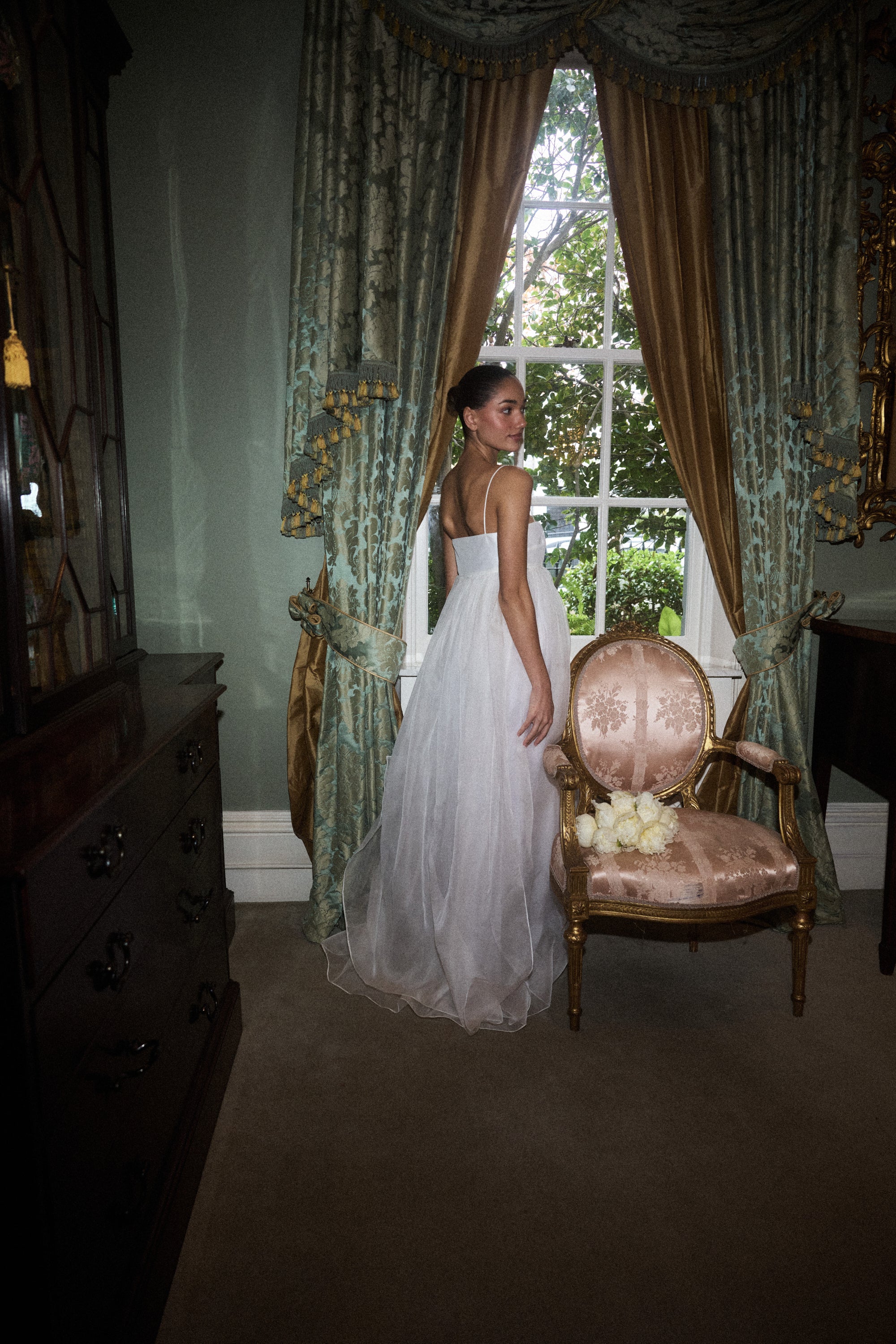 Silk Veil Gown