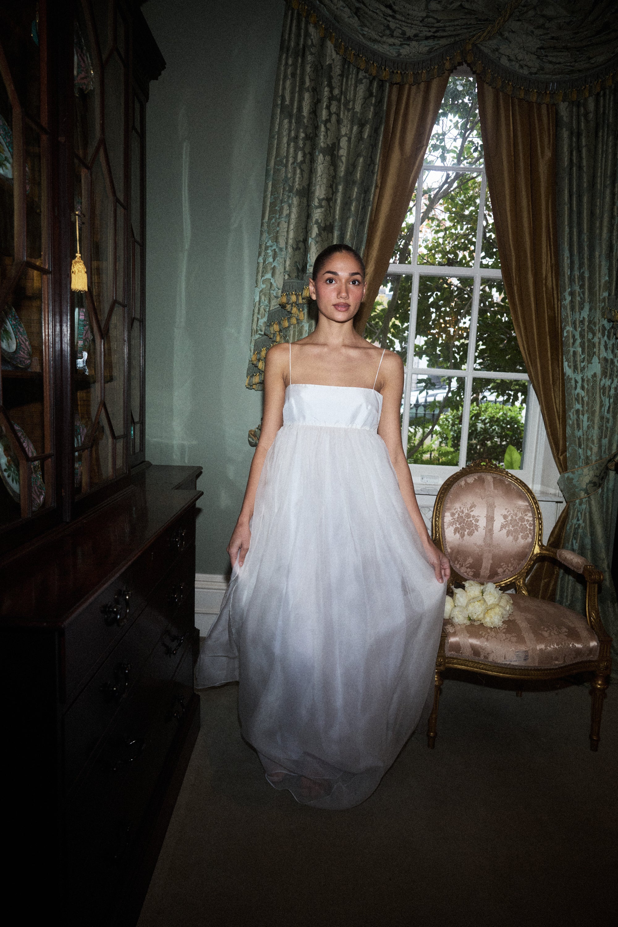 Silk Veil Gown