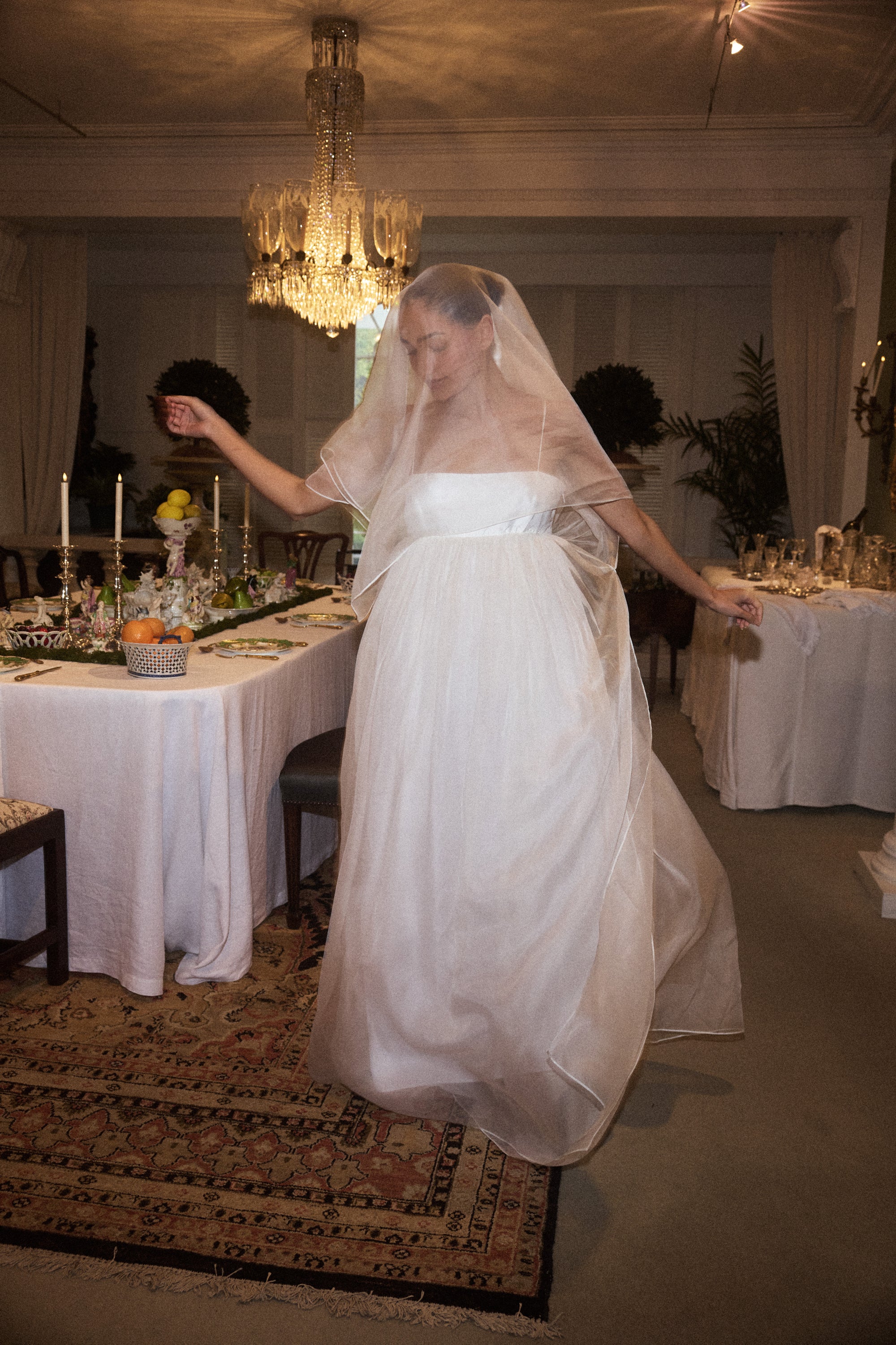 Silk Veil Gown