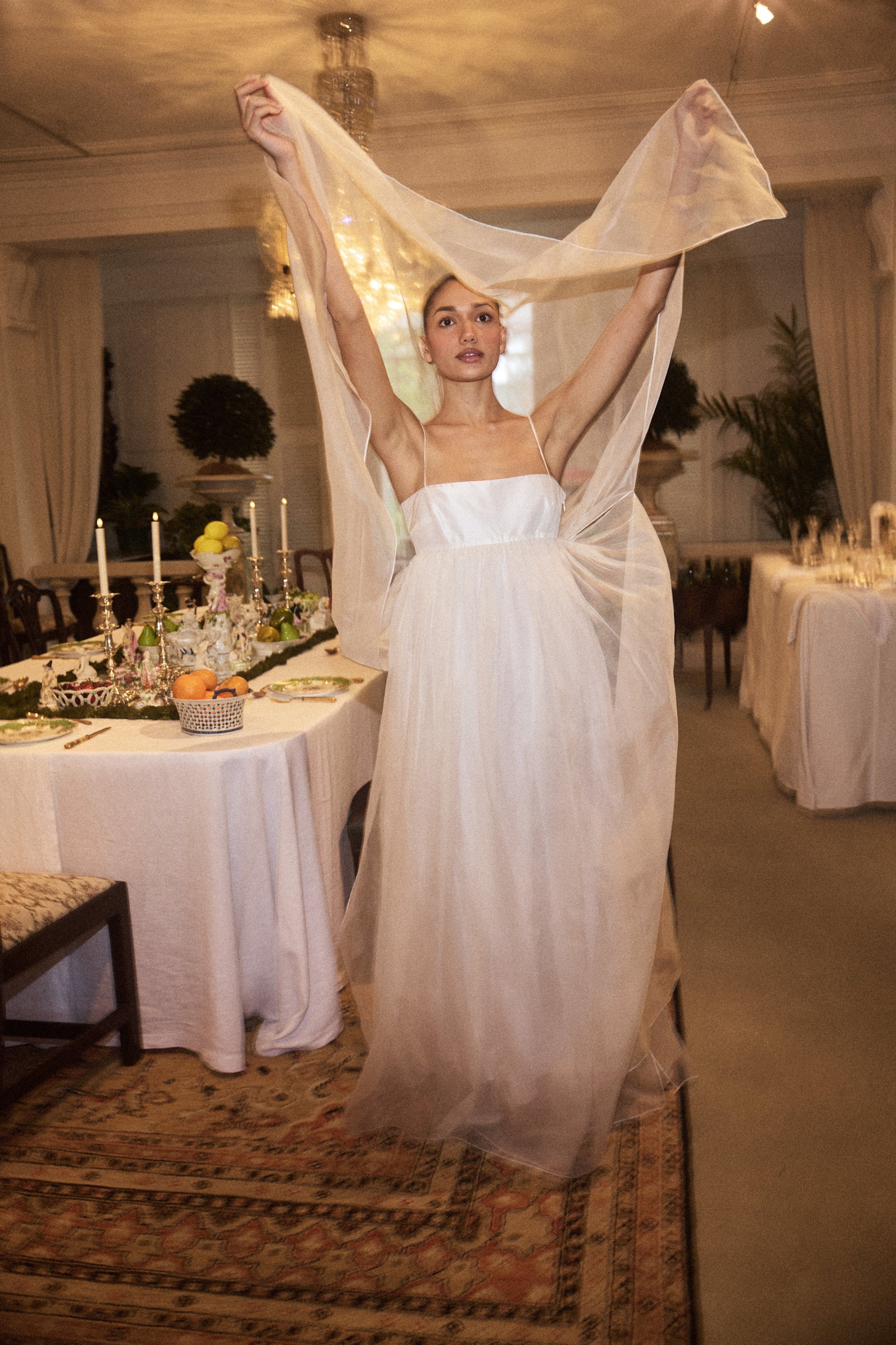 Silk Veil Gown