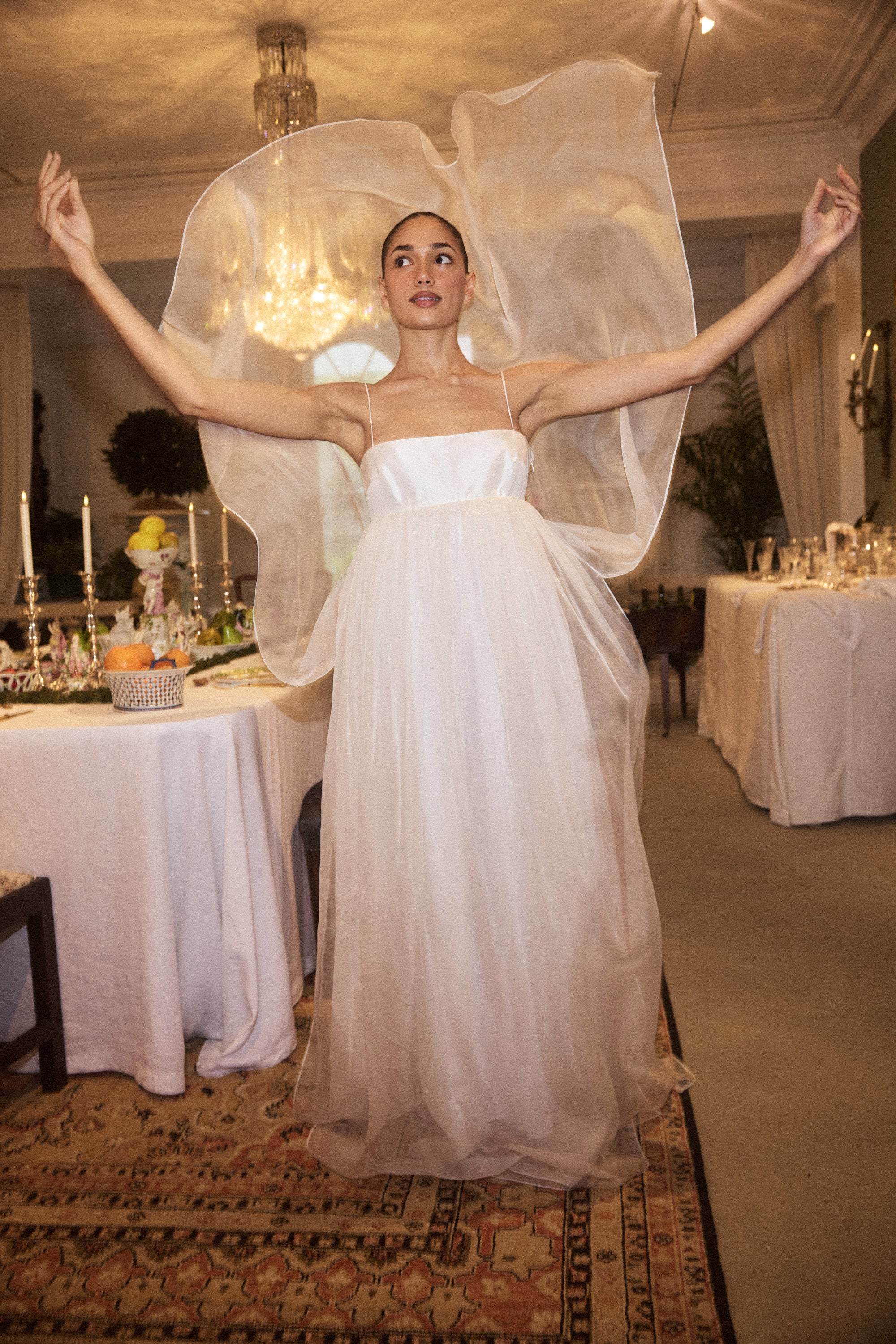 Silk Veil Gown