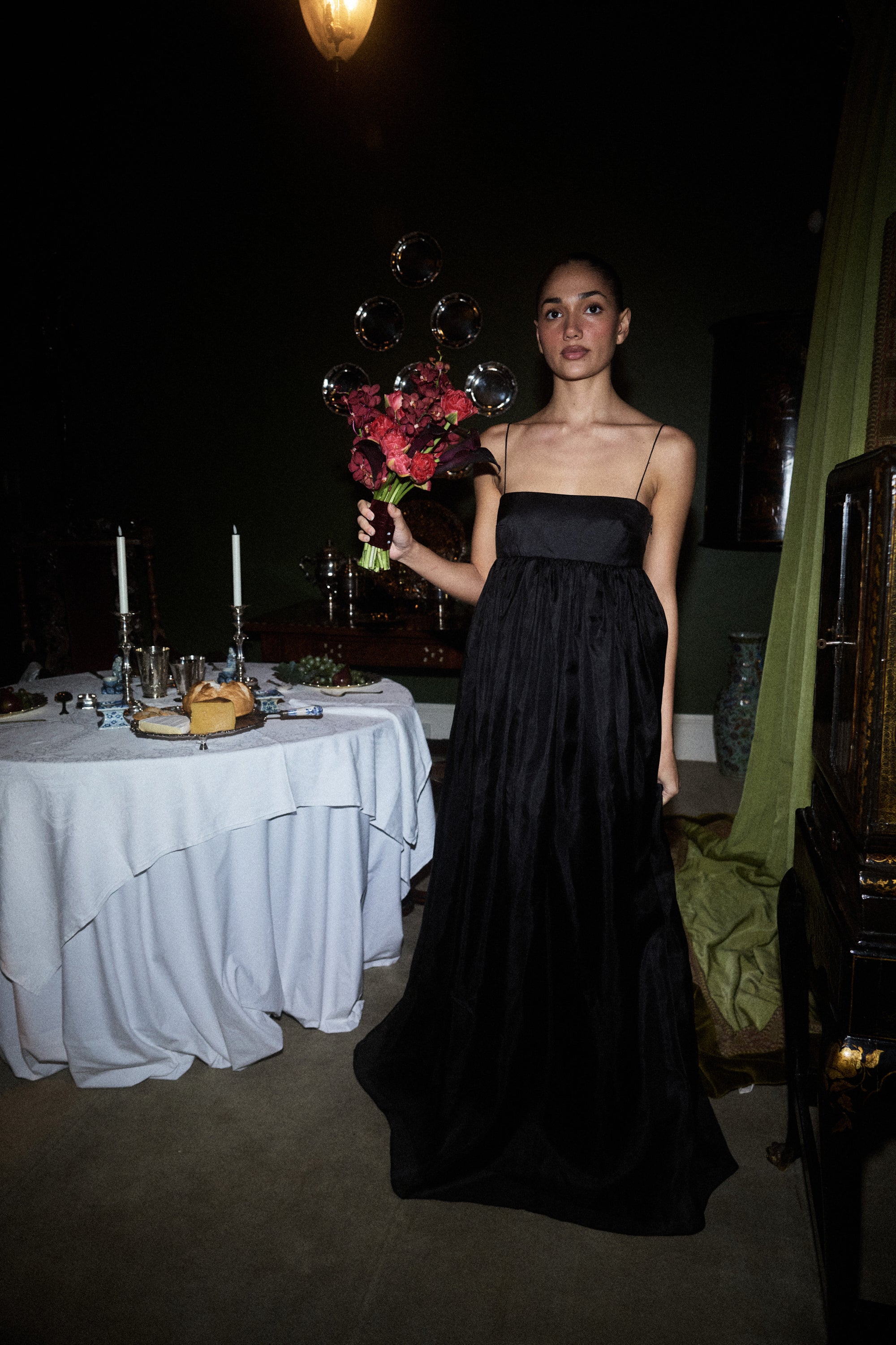 Silk Veil Gown