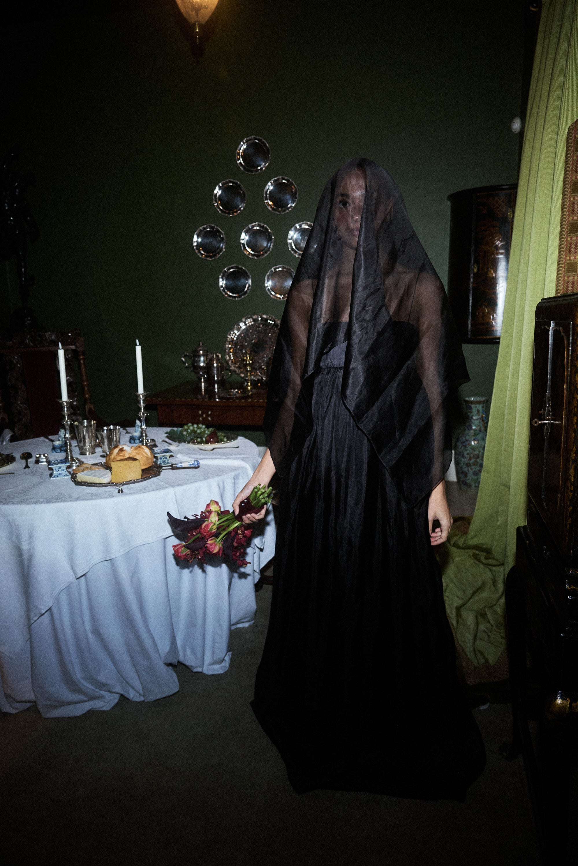 Silk Veil Gown