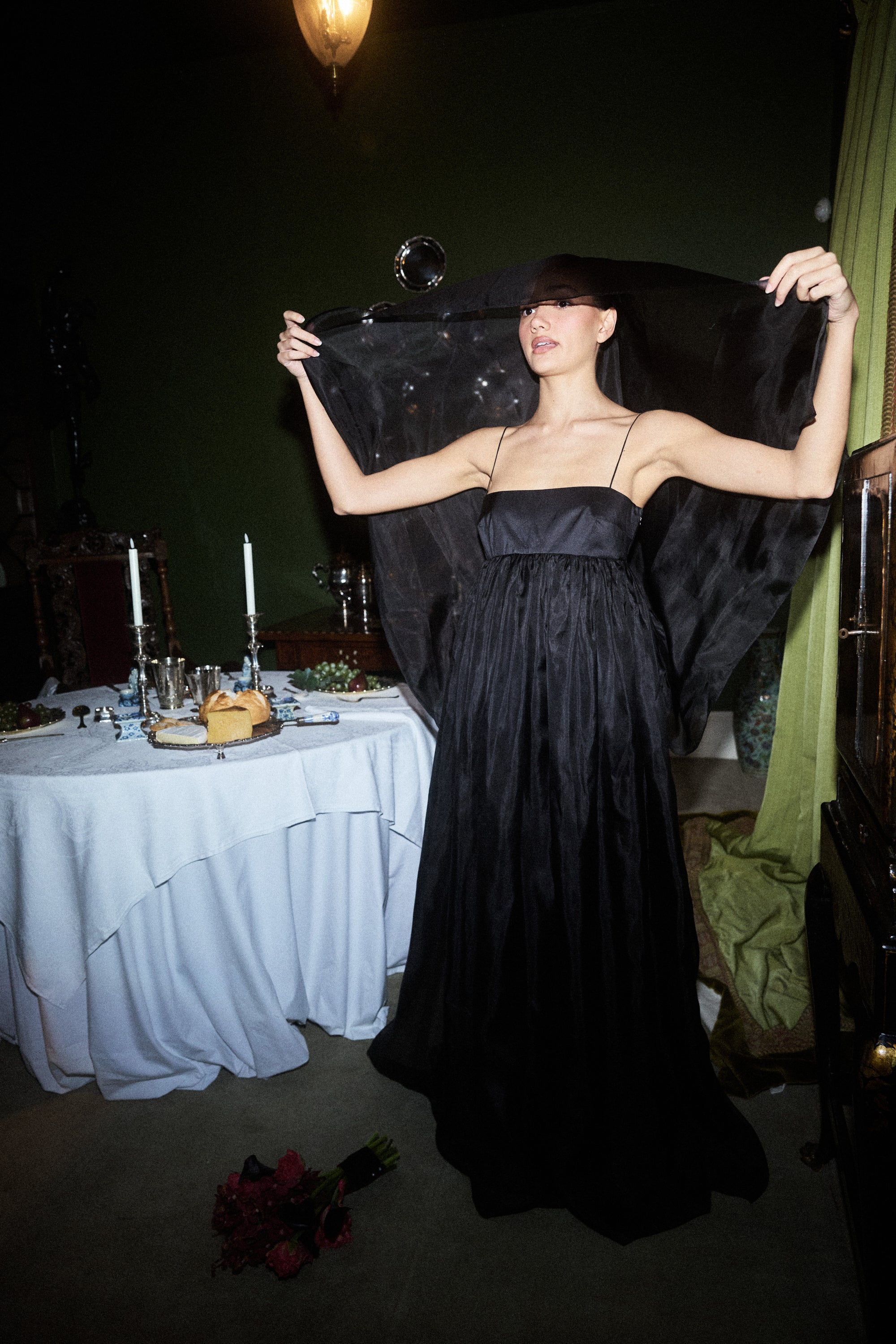 Silk Veil Gown