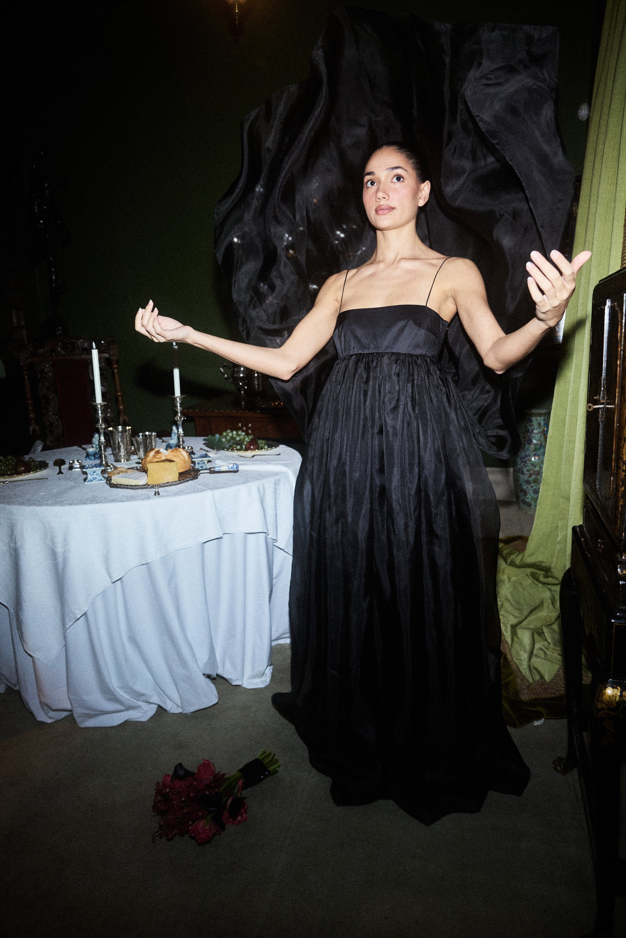 Silk Veil Gown