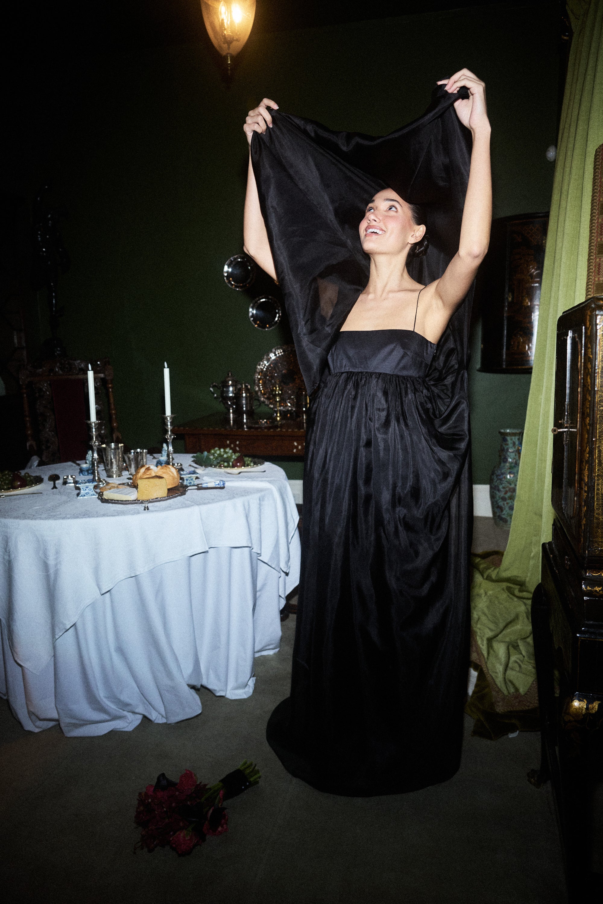 Silk Veil Gown