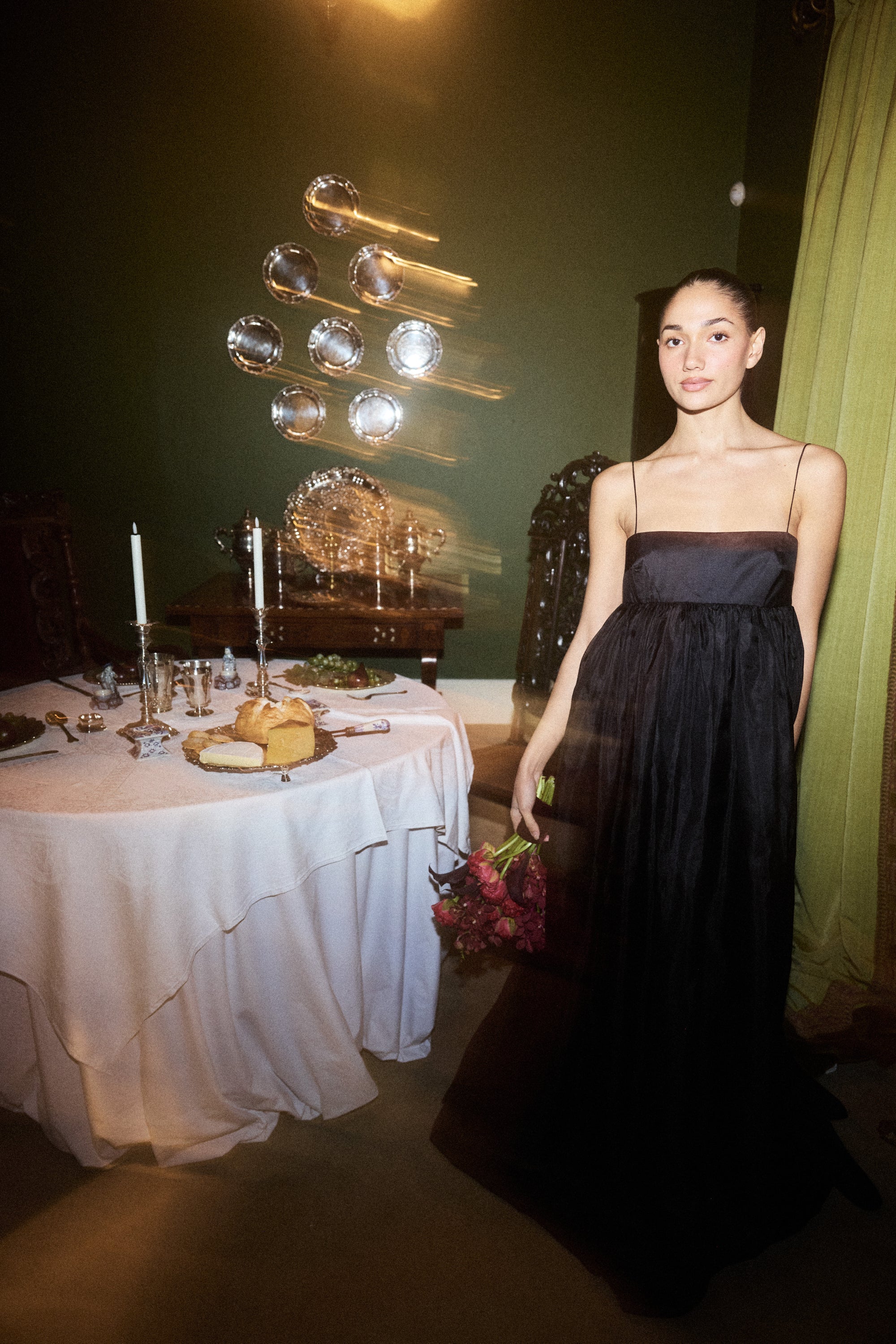 Silk Veil Gown