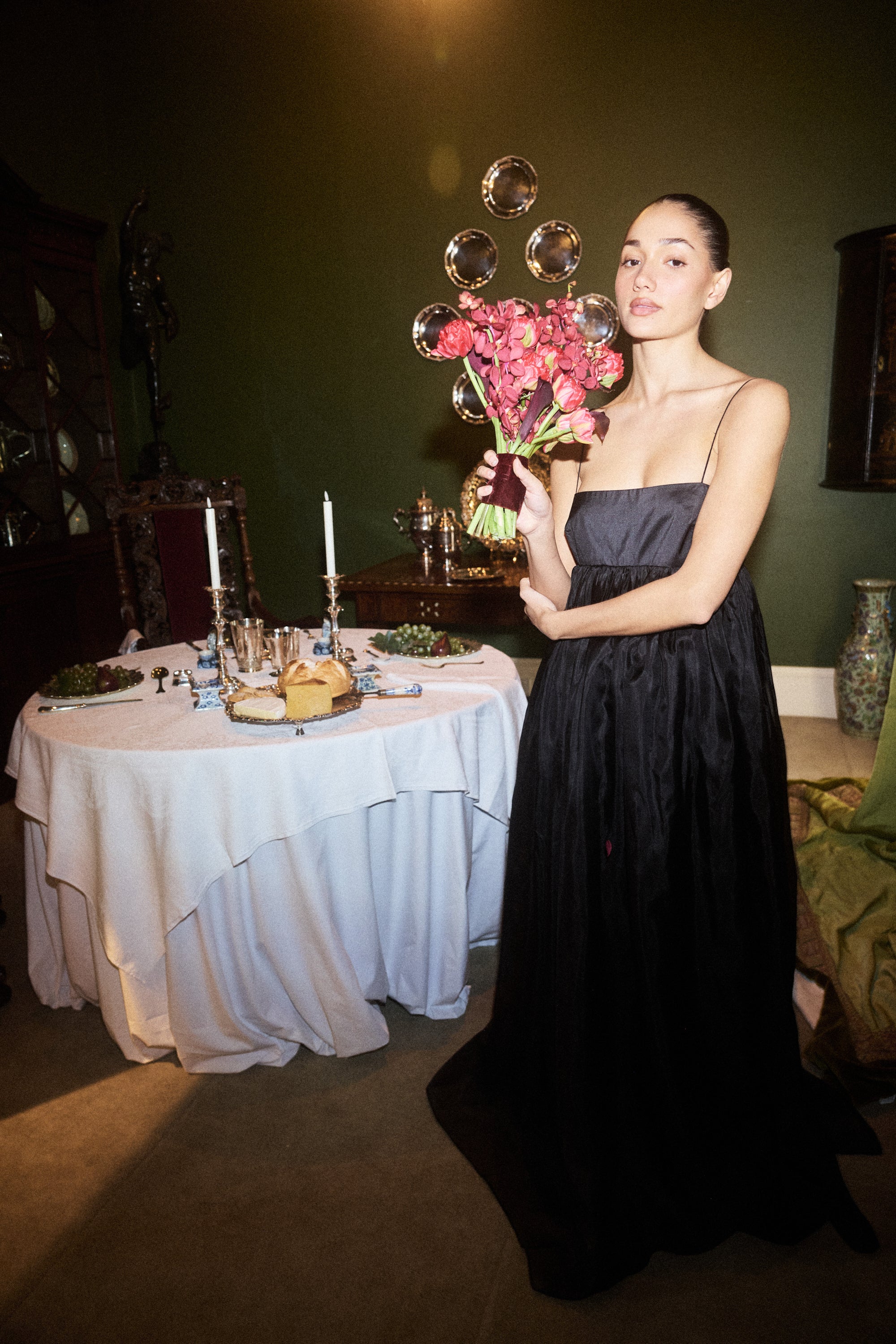 Silk Veil Gown