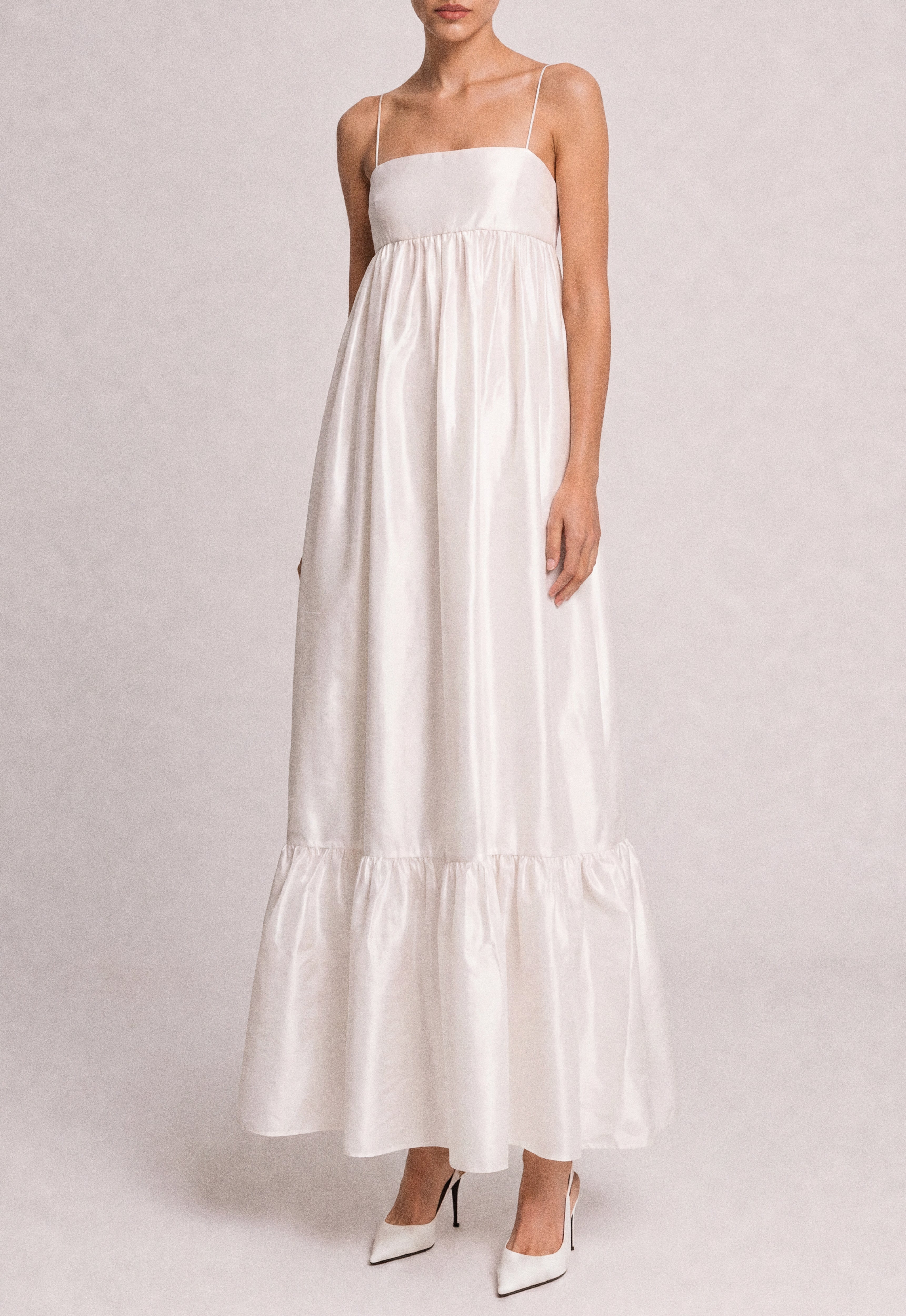 Silk Ruffle Gown