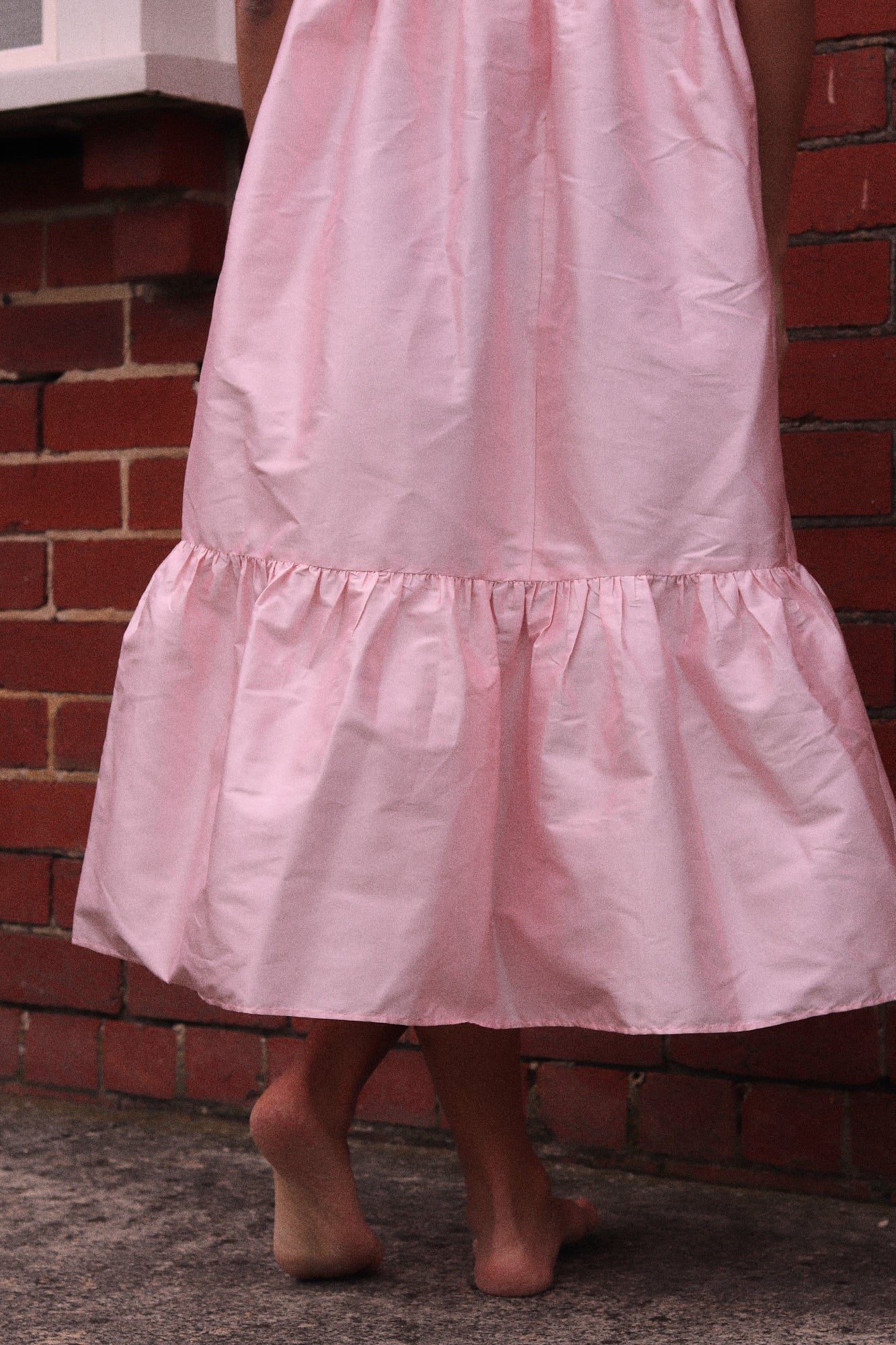 Big Silk Ruffle Dress