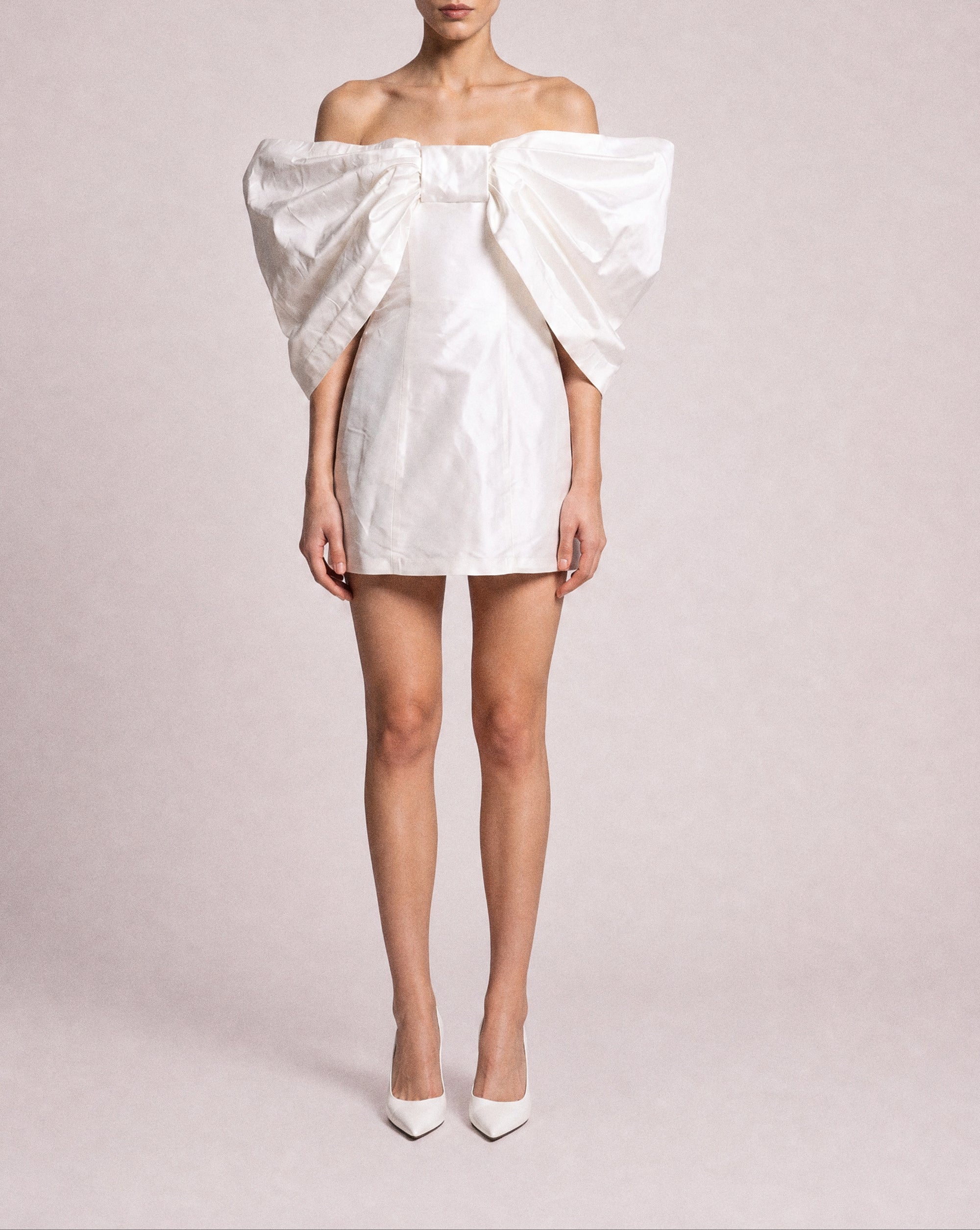 Silk Mini Bow Dress