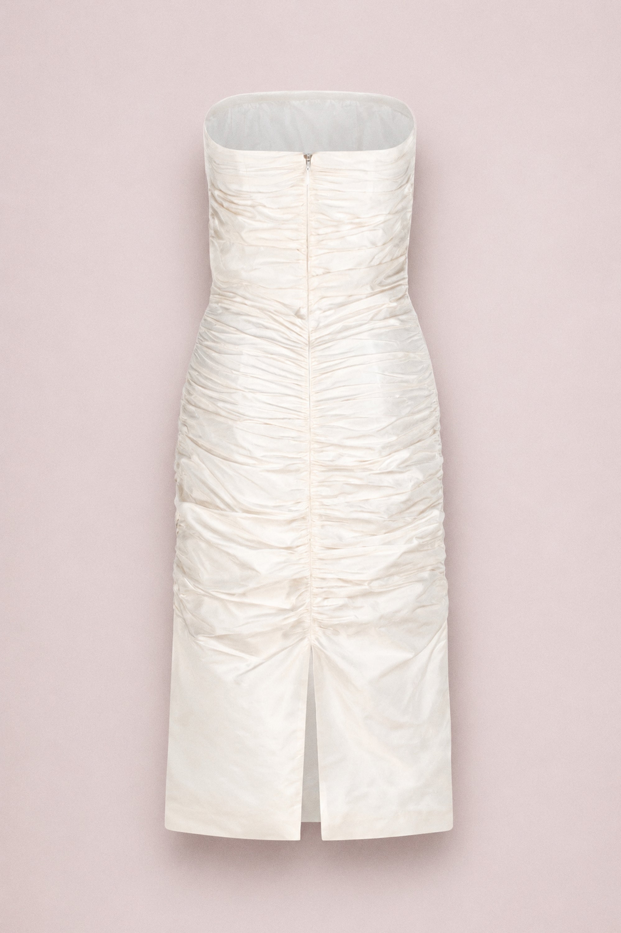 Silk Ruched Column Gown