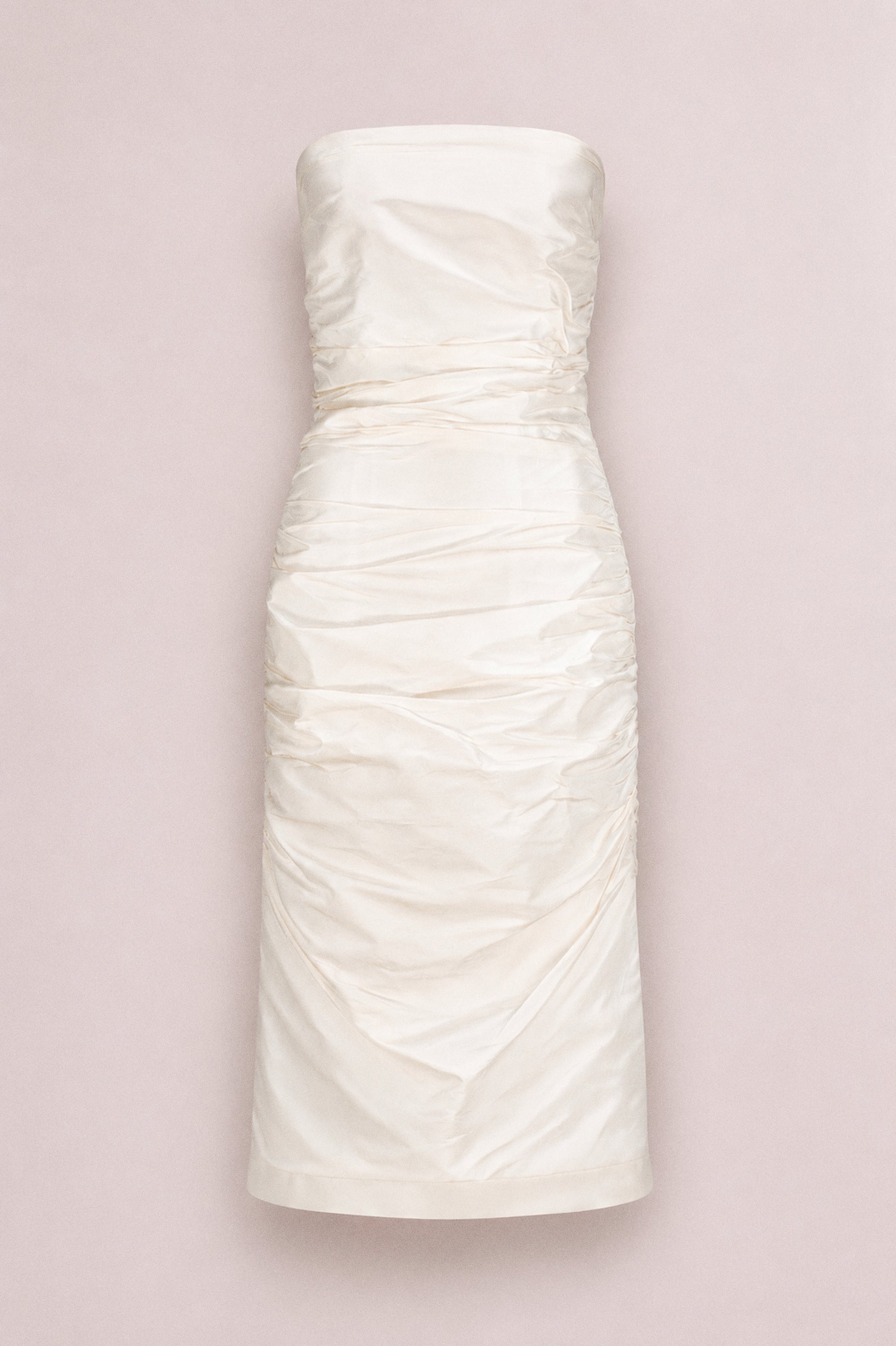 Silk Ruched Column Gown