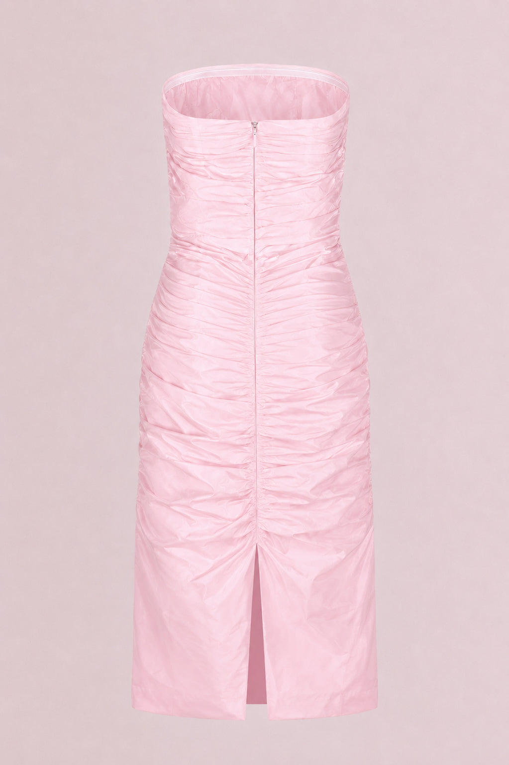 Silk Ruched Column Gown
