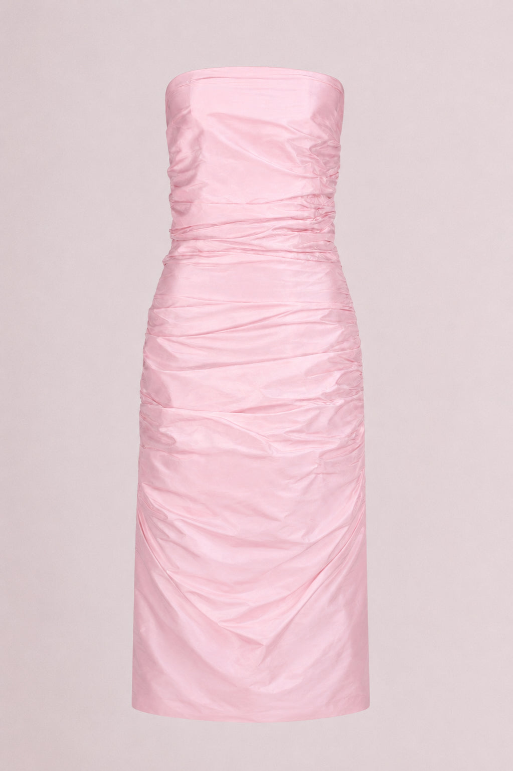 Silk Ruched Column Gown