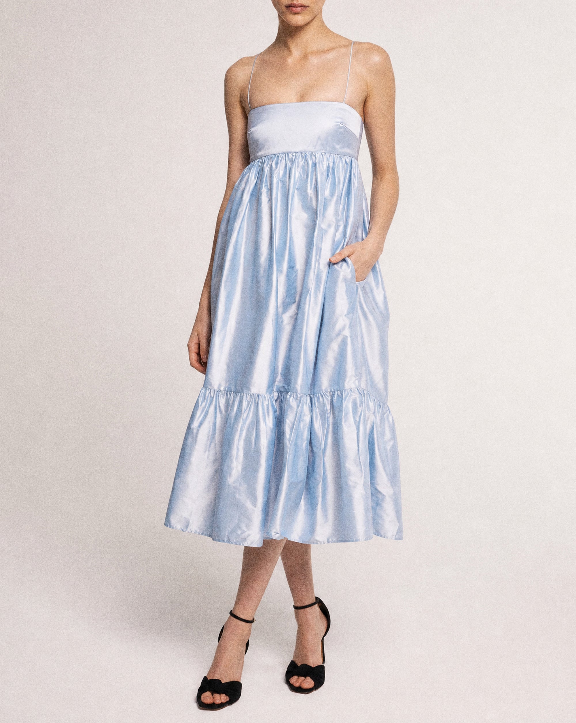 Silk Ruffle Dress