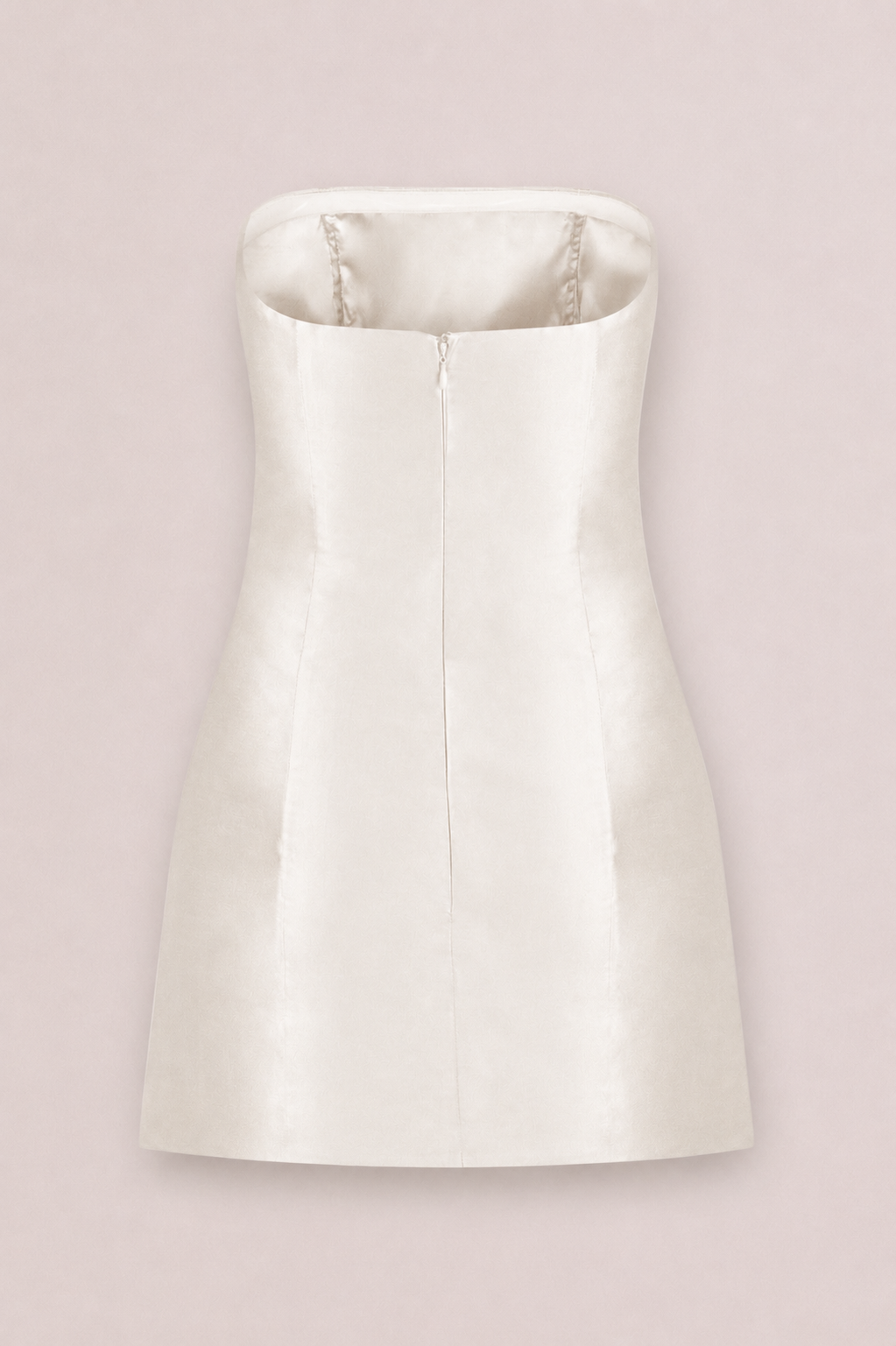 Strapless Silk Mini Dress