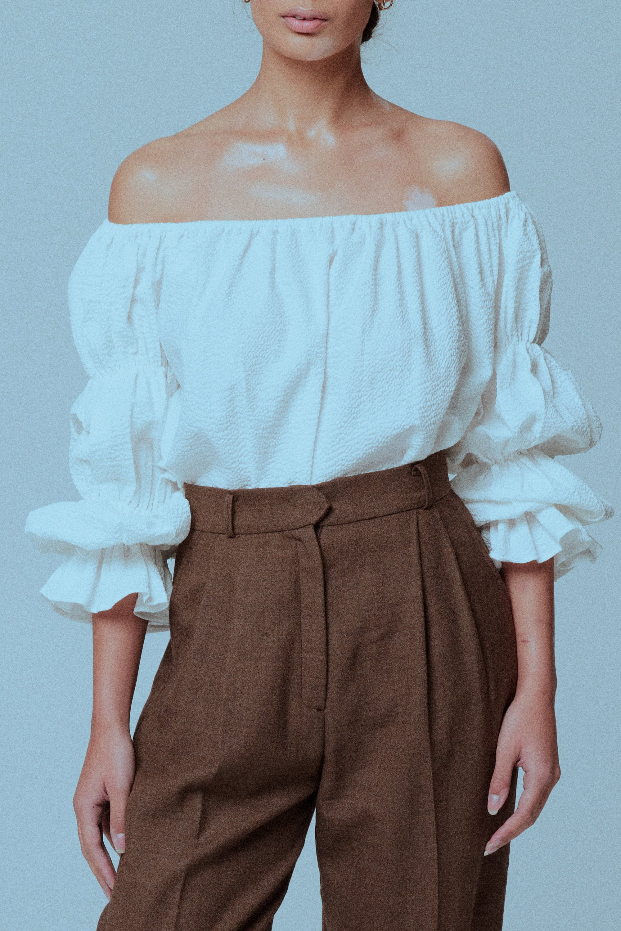 Shoulder Ruffle Puff Sleeve Off The Shoulder Top Laylah Off The